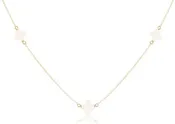 15" Choker Simplicity Chain Gold - Signature Cross Off White
