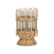 8.5" Provence Rattan Hurricane In Whitewash