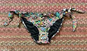 VICTORIAS SECRET CHEEKY RUFFLE TRIM SIDE TIE BIKINI BOTTOMS