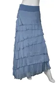 ELISA SILK RUFFLE SKIRT
