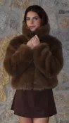 Faux fur opera jacket
