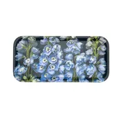 Blue Delphinium Birch Wood Tray