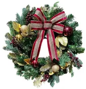 24" Newport Decorated Wreath with Battery Powered Lights