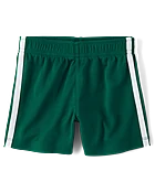 Baby And Toddler Boys Quick Dry Striped Lined Mesh Active Shorts - Blue