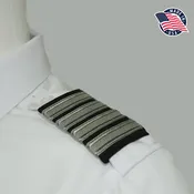 Epaulets - Black and Grey - 4 Stripe - 1/2