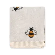 Bee - Organic Cotton Jacquard Sweater Knit Baby Blanket