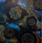 Shimmering Mandalas 1 ORIGINAL 24″x24″