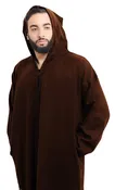 Brown Moroccan Men Winter Djellaba - Treasure of Morocco