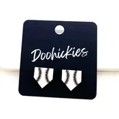 Baseball/Softball Heart & Home Plate Studs