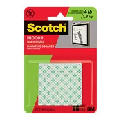 3M Scotch Mounting Squares, 1", 16/Pkg.