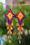 Diamond Beaded Earrings