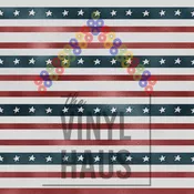 4th of July Stars & Stripes Pattern Vinyl 12" x 12"