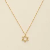 14k Yellow Gold-Plated Star of David Necklace