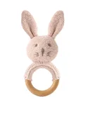 Plush Knit Bunny Rattle-Elegant Baby