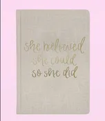 She Believed She Could Fabric Journal