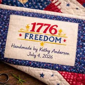 1776 Freedom Quilt Label (Downloadable Machine Embroidery Design)