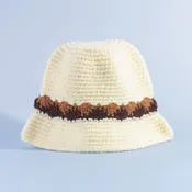 Crochet Bucket Hat With Contrast Band