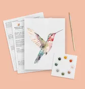 All-In-One Beginner Watercolor Paint Set - Hummingbird