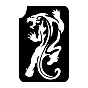 117 Climbing Tiger - Set of 5 - Art Factory Glitter Tattoo Stencils
