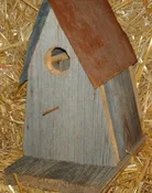 Amish Country Collectible Handmade Primitive Rustic Country Décor A-Frame Barnwood Bird House