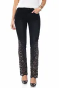 Black Lace Denim Jean | Women's