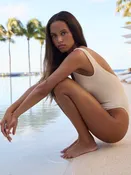 Kelly Krinkle One Piece in Sand Dollar