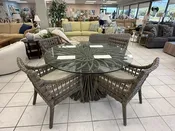 Century Furniture Rattan Table & 4 Chairs
