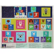 Animal Alphabet Fabric Collection - My Animal Alphabet Book Panel