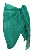 19Andrea's47 Scarf in Teal Plaid