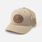 Range Fly Icon Hat—Leather Patch Trucker Cap