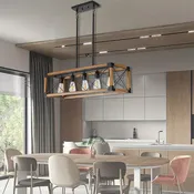 5-Light Farmhouse Rectangular Chandelier