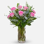 1-Dozen Pink Roses
