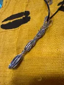 Amethyst cylinder wire wrap necklace