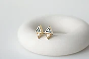Equinox Studs with Montana Sapphires + Diamonds — TYTIN