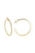 14K Medium CZ Hoops