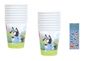 Bluey Birthday Party Supplies Bundle pack includes Paper Cups - 16 Count