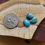 11 carats natural dark blue McGinnis Turquoise cabochons
