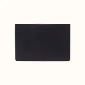 Vida Laptop Sleeve in Micro Pebbled Leather - Black