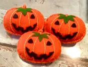 4” Embroidered Jack-o-Lantern Ornament