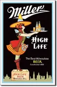 10 1/2" X 16" TIN SIGN MILLER HIGH LIFE METAL SIGN NEW