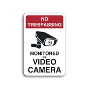 No Trespassing – Monitored by Video Camera Reflective Aluminum 12″x 18″
