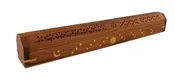 Large Celestial Inlay Wooden Coffin Incense Burner | 18" | Designs Vary