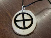 4 Corners Wooden Pendant Necklace