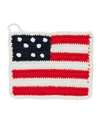 Americana Flag Crochet Pot Holder