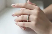 14K Wty Etched Band