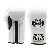 CLETO REYES FIGHT GLOVES SAFETEC BOXING LACE WHITE