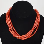 Albert Lee (Navajo) Silver and Coral Necklace — Turkey Mountain Traders
