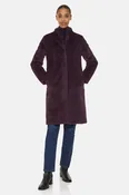 Alpaca Stand Collar Coat - Limited Production, Plum