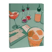 Cocktails and a Book Canvas Print