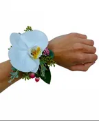 ALOHA ORCHID METAL CORSAGE CUFF